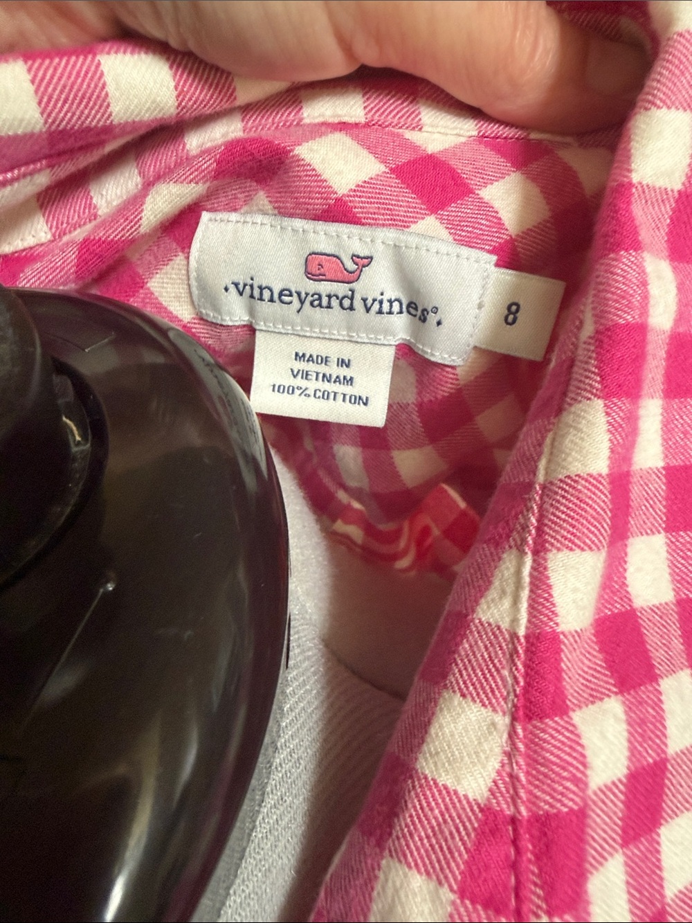 Vineyard Vines Pink and White Gingham Button-Down Shirt - Picture 3 of 9